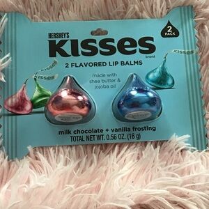 New Hershey's Kisses Flavored Lip Balm Duo - Milk Chocolate and Vanilla Frosting